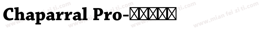 Chaparral Pro字体转换